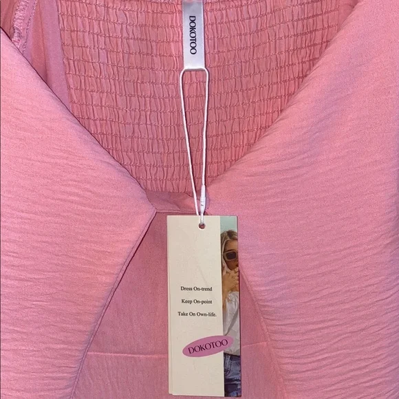 Pink Flutter Sleeve Dress NWTs - Picture 11 of 13